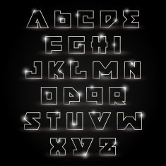 Alphabet set modern style