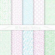 Set of ten seamless modern patterns N3