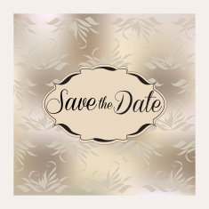 invitation or announcement card save the date