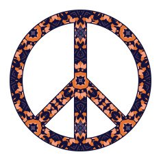 International peace symbol isolated on white N4