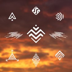 Trendy Vintage abstract Hipster Labels and icons for retro design