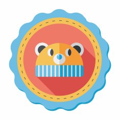 baby hat flat icon with long shadow eps10 N97