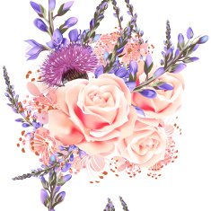 Floral seamless wallpaper pattern with flowers N5