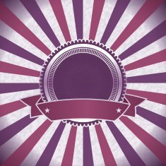 Retro badge radial sunbeam background N3