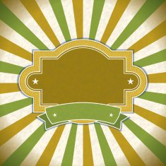 Retro label radial sunbeam background N3