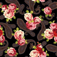 Rose paisley pattern N7