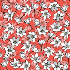 Seamless pattern small flowers transparent petals