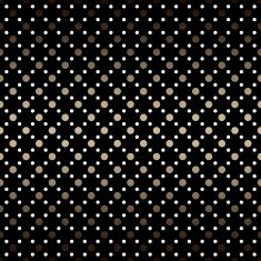 Seamless brown gold white polka dots on black background