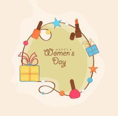 Greeting card design for Happy Women's Day celebration N6