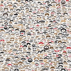 Seamless Beard & Mustache Background N2