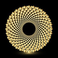 Shiny golden ring shape vector illustration