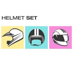 Set of motorcycle helmets