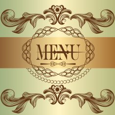 Menu design in luxury style