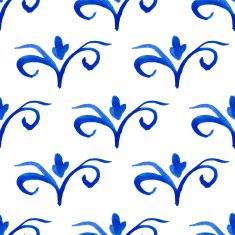 Seamless pattern with Dutch ornaments (Deflt blue style) N9