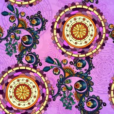 Vector floral seamless paisley ethnic background