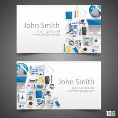 Flat icons on cards N2