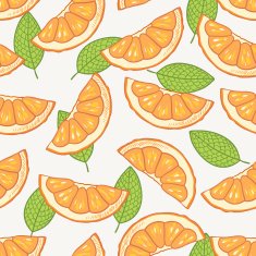 Orange slice seamless pattern