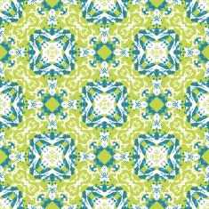 Seamless circle vintage flower pattern background N3