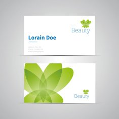 Business Card template vector icon for Beauty Industry N4
