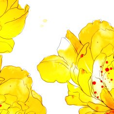 frame of abstract watercolor flowers N2