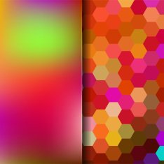 abstract background consisting of hexagons and matt glass N48