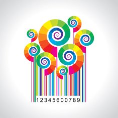 Vector - Colorful bar code texture