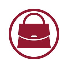 Bag vector icon isolated fashion theme symbol