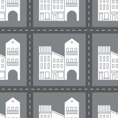 Seamless pattern with houses and streets N3