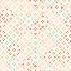 Color hearts on beige background