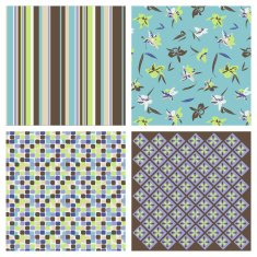 abstract and flowers patterns
