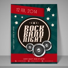 Brochure flyer or template for night party