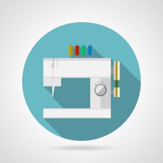 Flat vector icon for sewing machine N2