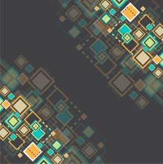 Vector grunge retro square background N16