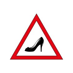 shoes in the warning sign vector illustration N2