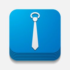 square button tie N5