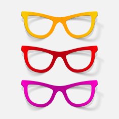realistic design element glasses N28