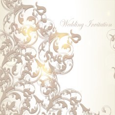 Wedding invitation card in vintage style