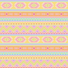 Seamless Tileable Vector Background in Pastel Tribal Style
