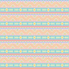 Seamless Tileable Vector Background in Pastel Tribal Style N2