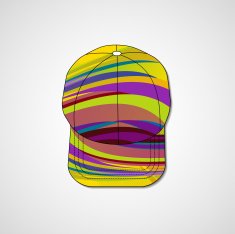Abstract illustration on peaked cap N158