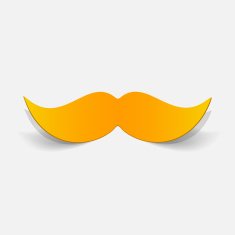 realistic design element mustache N33