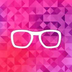 Glasses icon Triangle background