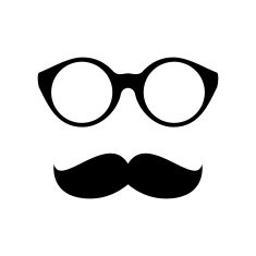 Glasses with mustache N5