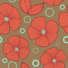 Spring old style floral seamless pattern