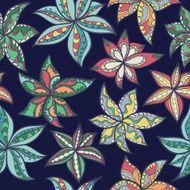 hand-drawn floral texture ethnic flowers N2