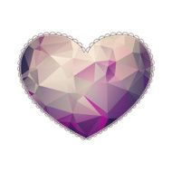 Big heart with polygonal geometric pattern N3
