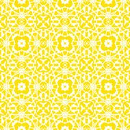 Vector geometric art deco pattern in bright yellow