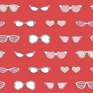 Seamless pattern Women fashion sunglasses set N2