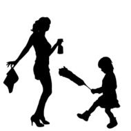 Vector silhouette of the woman N28