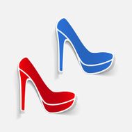 realistic design element shoe N28